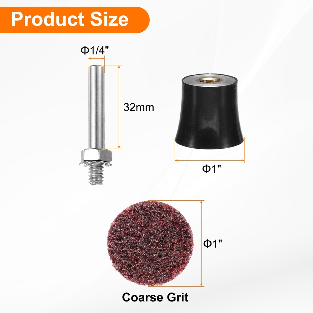 27pcs Quick Change Discs Set 1" Roll Lock Sanding Discs Medium with Disc Holder