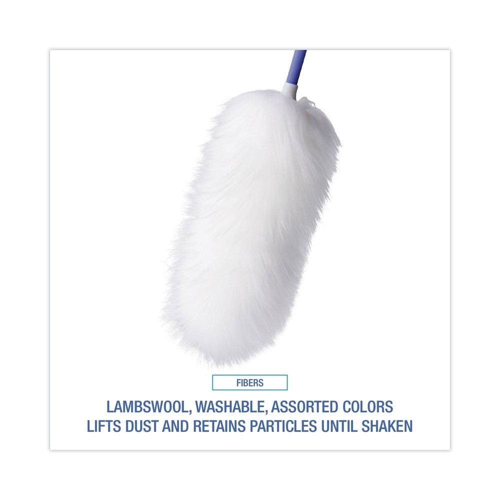 Boardwalk Extendable Duster, 35"-48" Plastic Handle, Lambswool, Assorted Colors