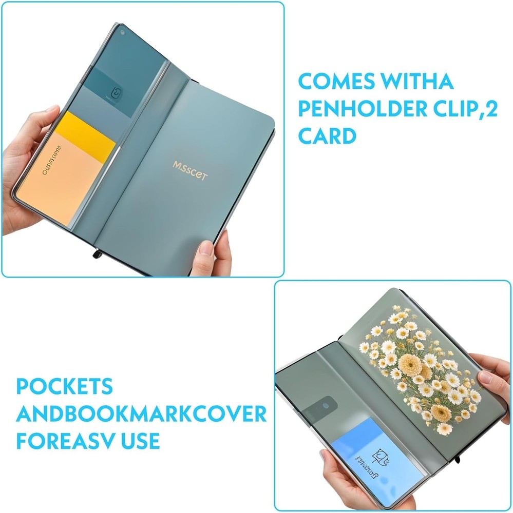 2-Pack Transparent PVC Book Covers for Notebooks & Planners