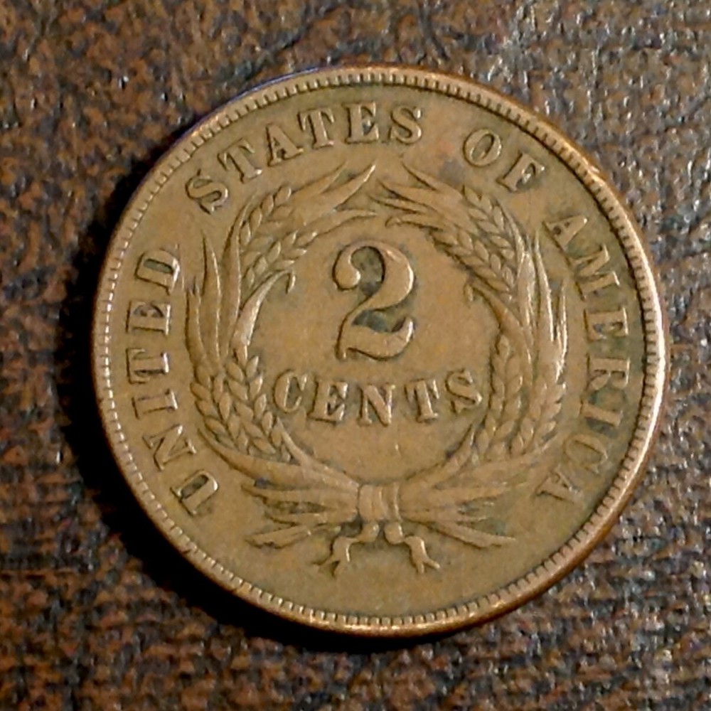 1865 US Two Cents cd -