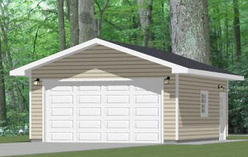 20x24 2-Car Garage -- 480 sq ft -- PDF Floor Plan -- Model 6