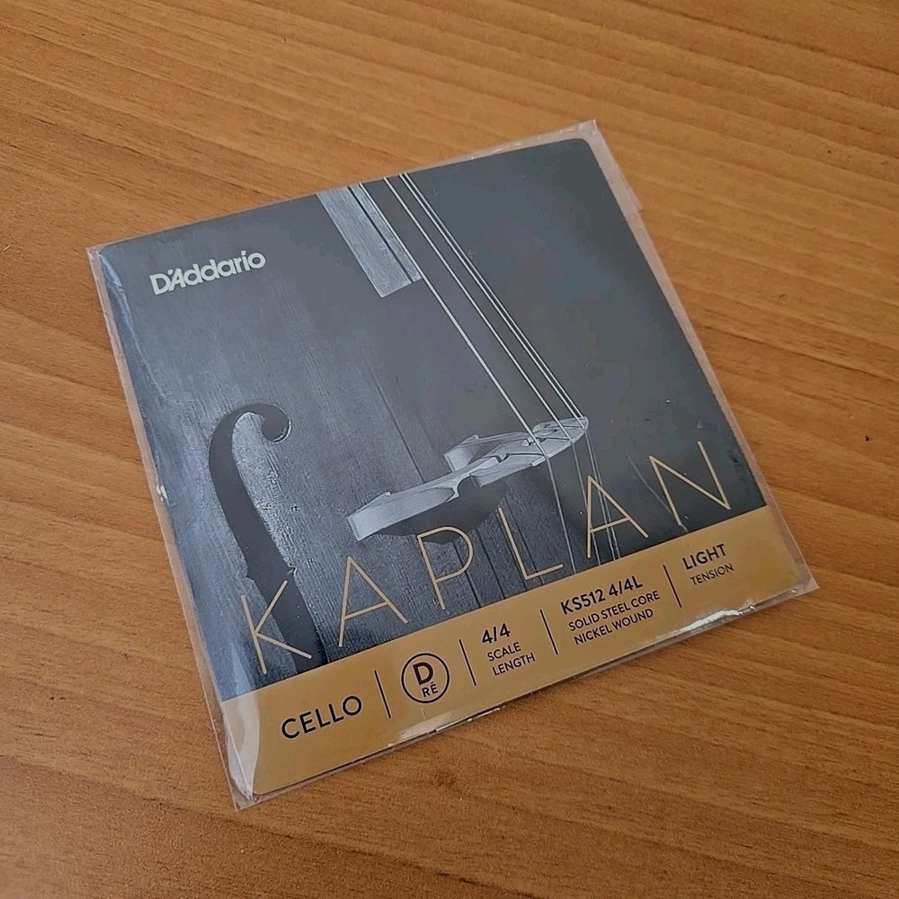 D'Addario Kaplan Cello Single D String, 4/4 Scale, Light Tension