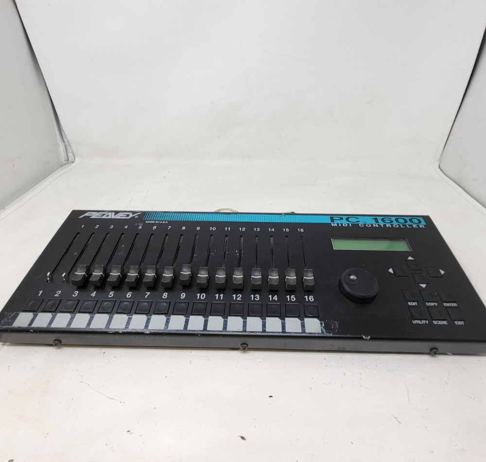 Peavey PC1600 MIDI Control Surface Powers On Error Message Tested READ PARTS