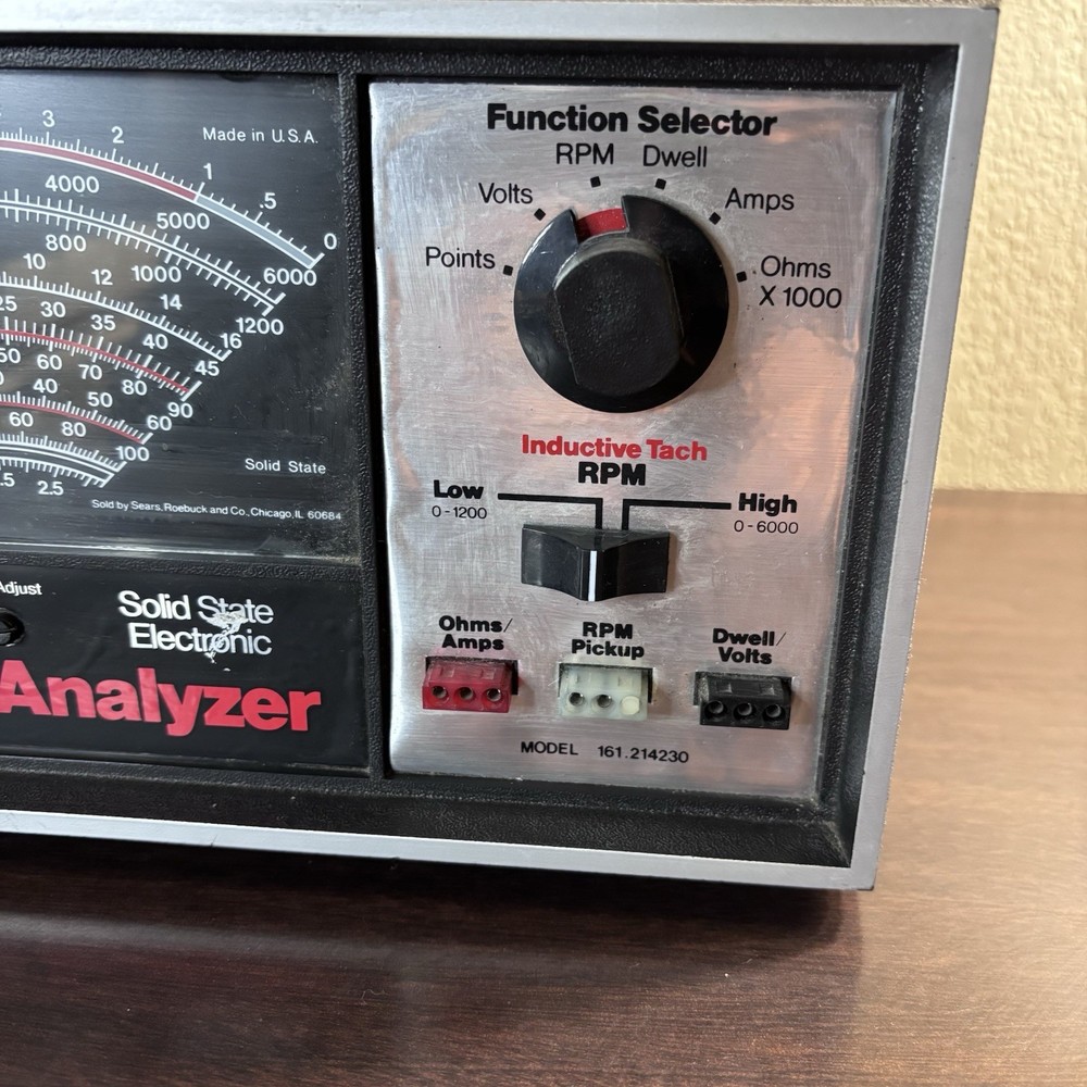 Sears Craftsman Model 161.214230 Solid State Electronic Engine Analyzer *NOTES*