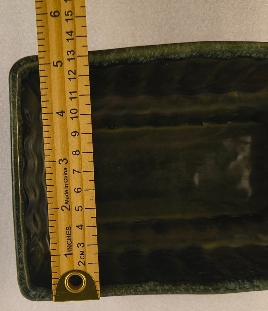 Cookson Mid-Century CP-338 Dark Green w/trim Rectangular Planter
