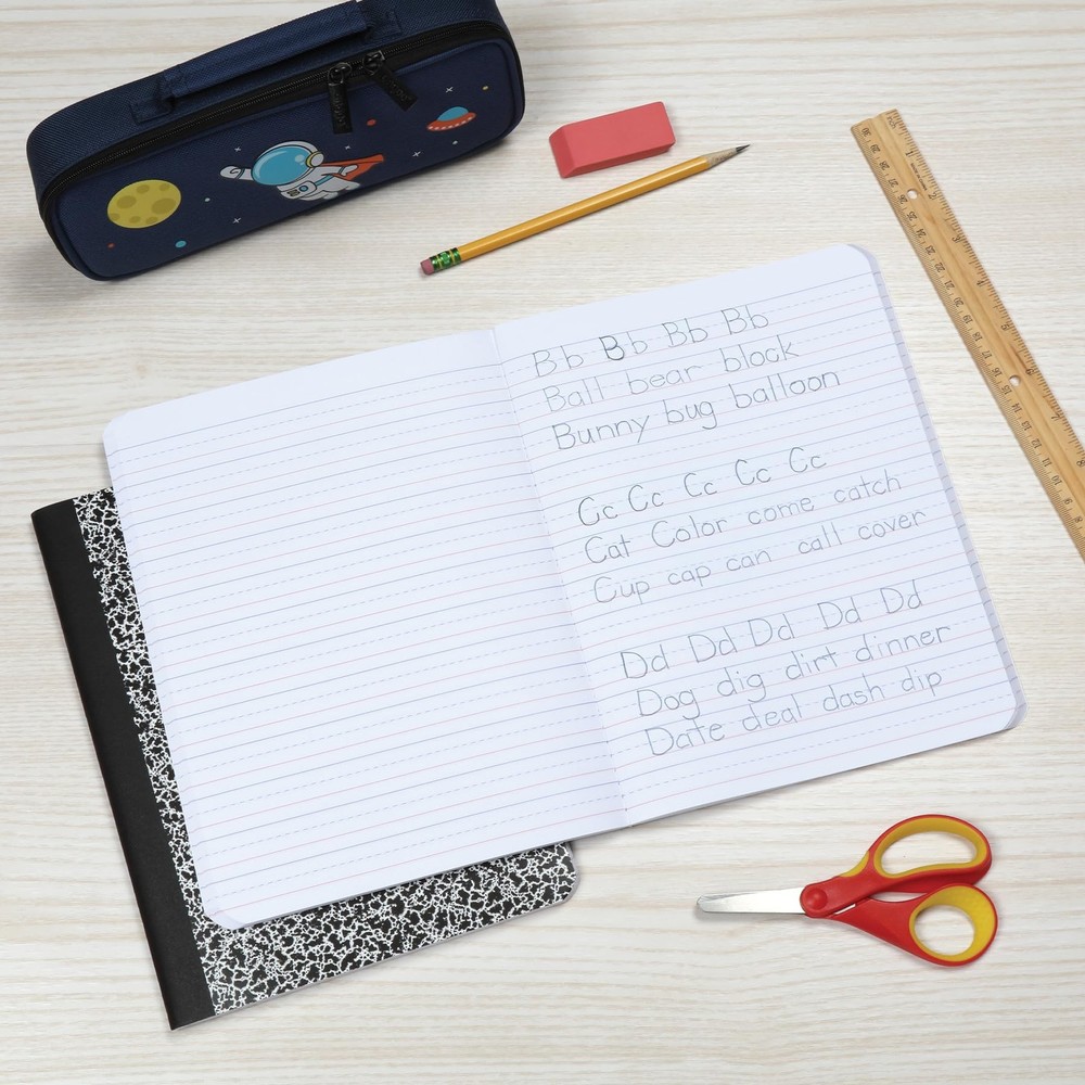 Ruled Notebooks For , 100 Sheets, Primary Writing, 2 Pack, Black