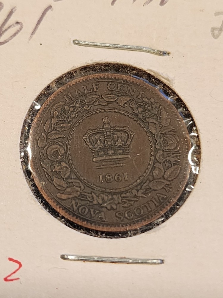 1861 Nova Scotia Half Cent Coin