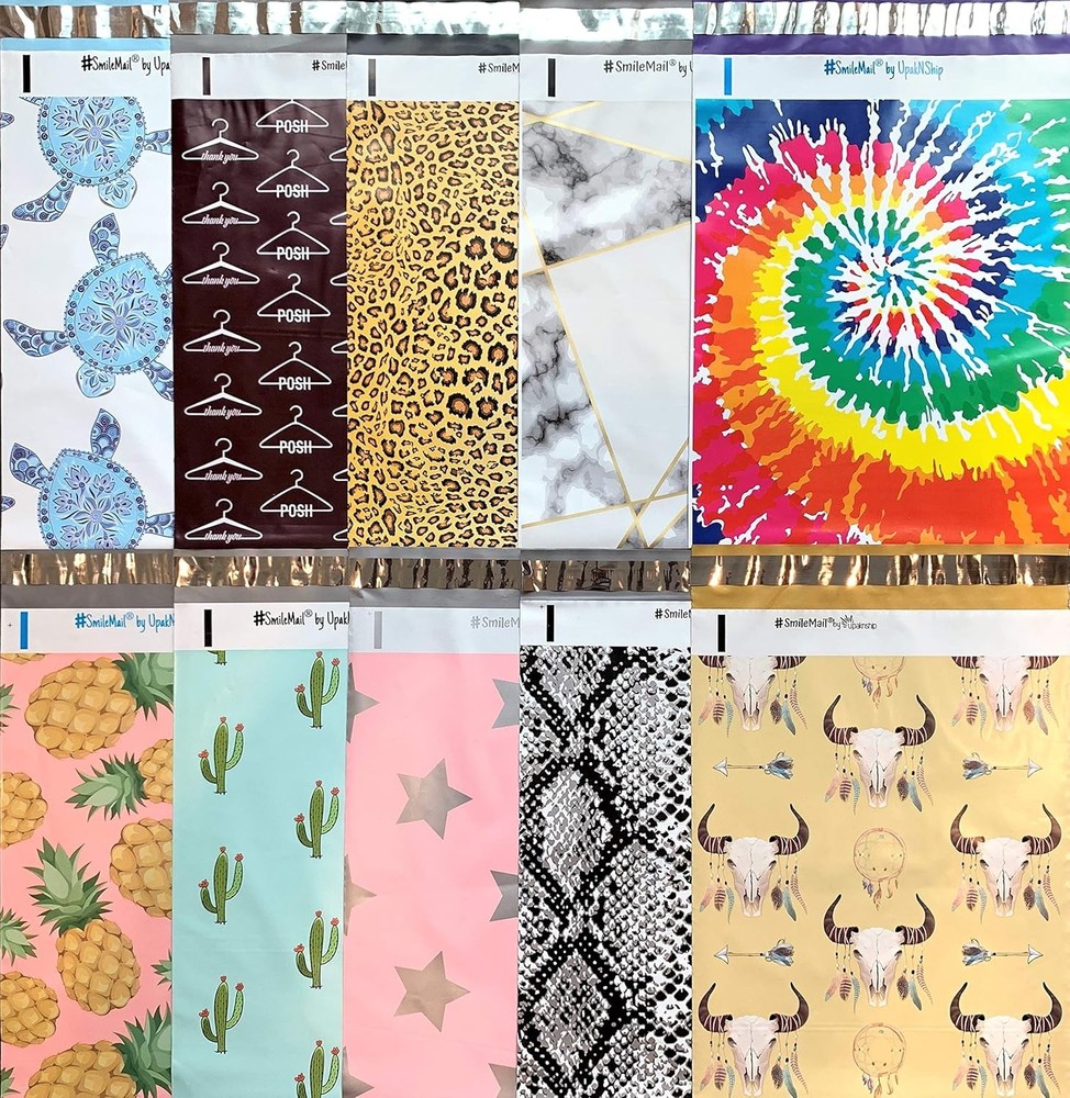 Designer Poly Mailers 10x13 Variety Pack 20 Pcs