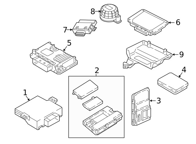 Genuine Audi Control Module 80B-907-468-G