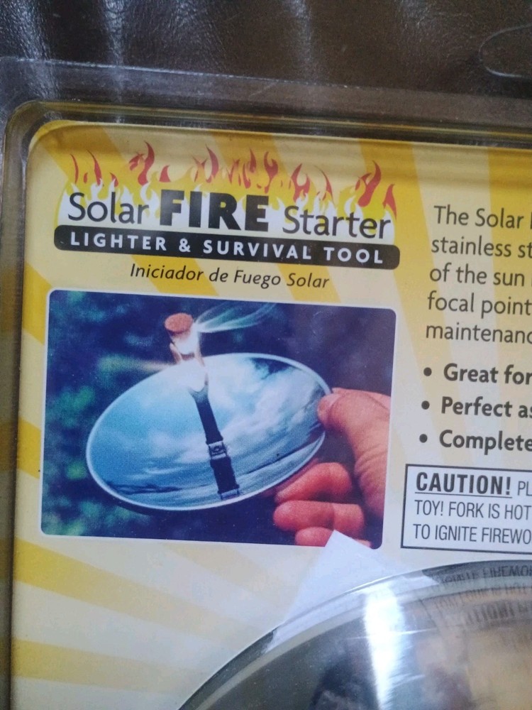 Solar Fire Starter Lighter & Survival Tool! Brand New In Package!