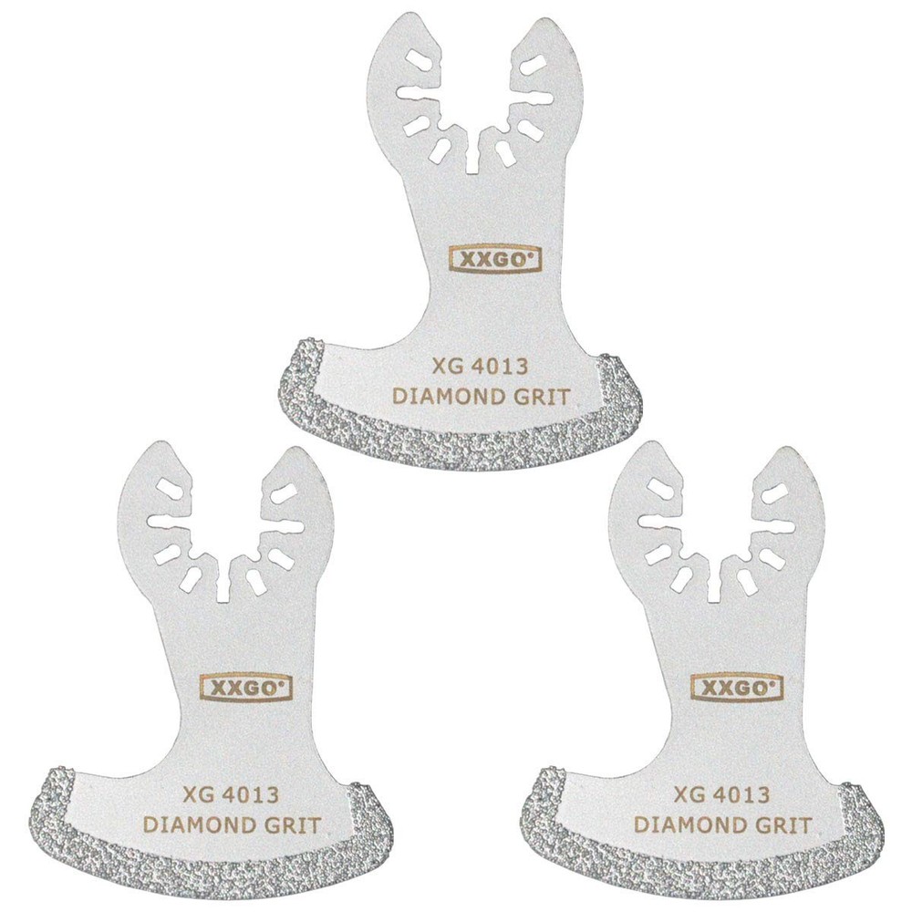 XXGO 3 Pcs Diamond Oscillating Multi Tool Segment Grit Grout 3 PCS, Silver