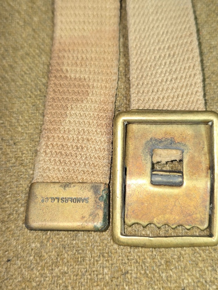 WWI USMC Khaki Webbing Belt