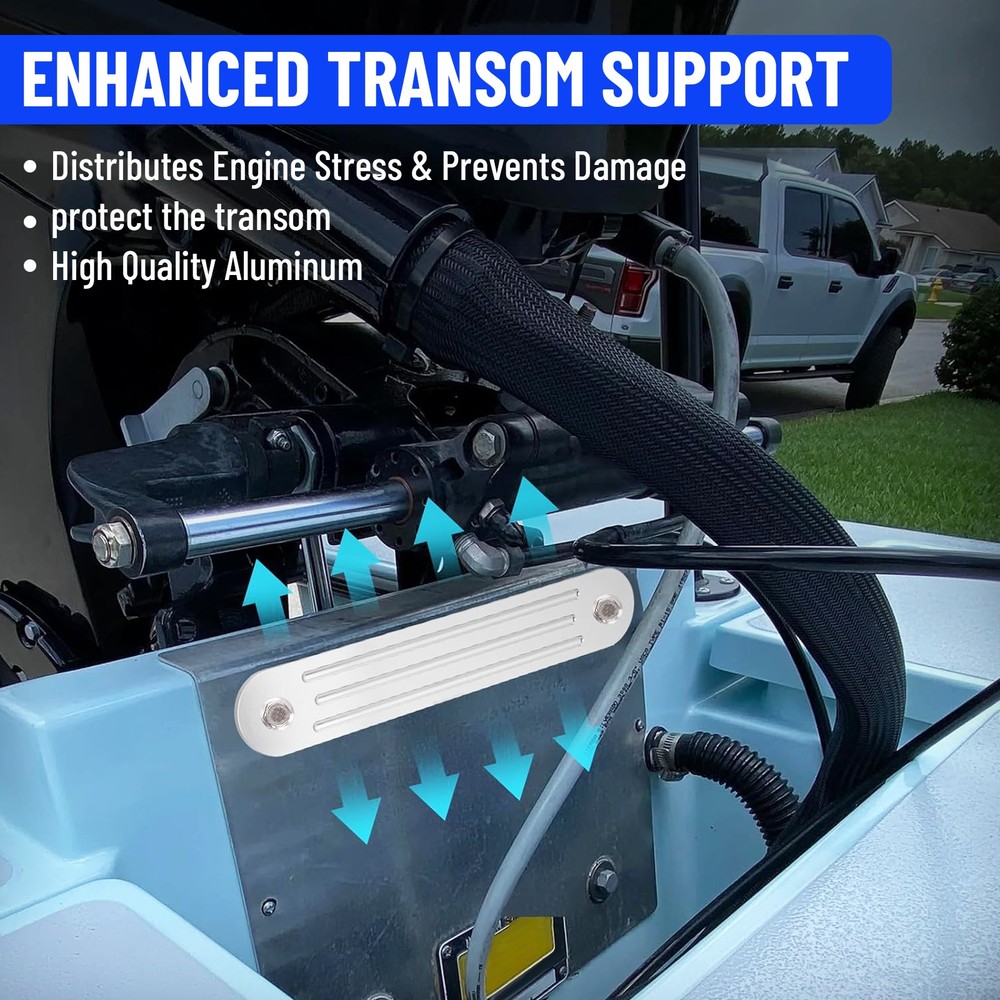 Outboard Motor Jack Plate & Support Plate & Bolt Set for Top+Lower Support Bolt