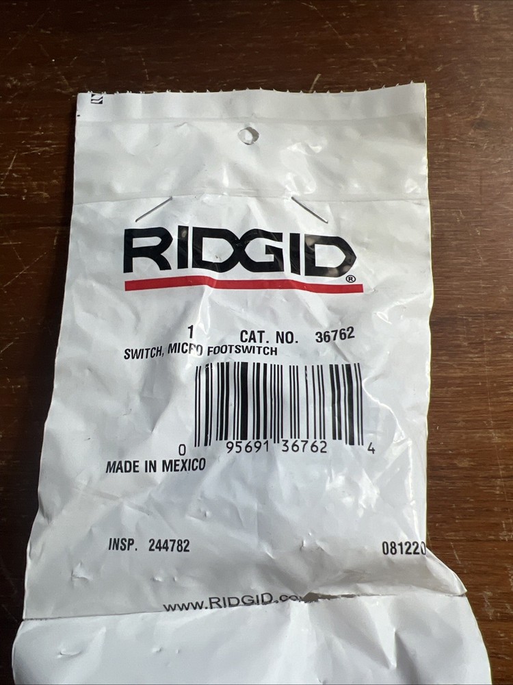 RIDGID, GENUINE MICRO FOOTSWITCH, CAT#36762