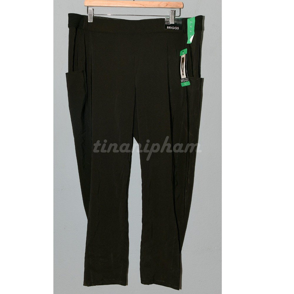 Womens Pull-on 2- Side Pocket Pants Briggs Black , Olive