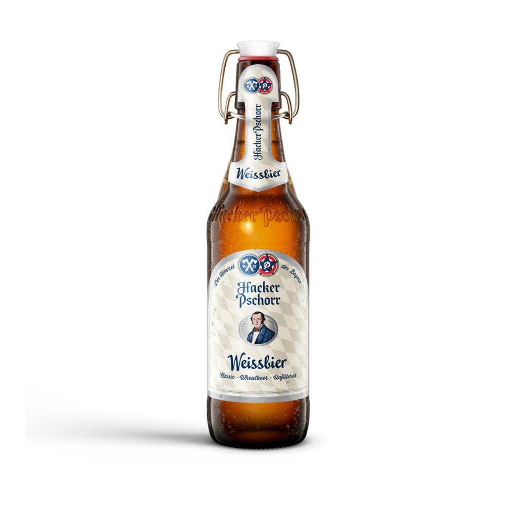 HACKER-PSCHORR WEISSBIER - GERMAN BEER - EMPTY GLASS BOTTLE