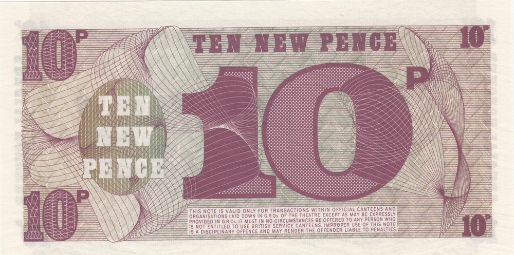 Great Britain - 10 Pence Armed Force 1972, Pick M48, UNC