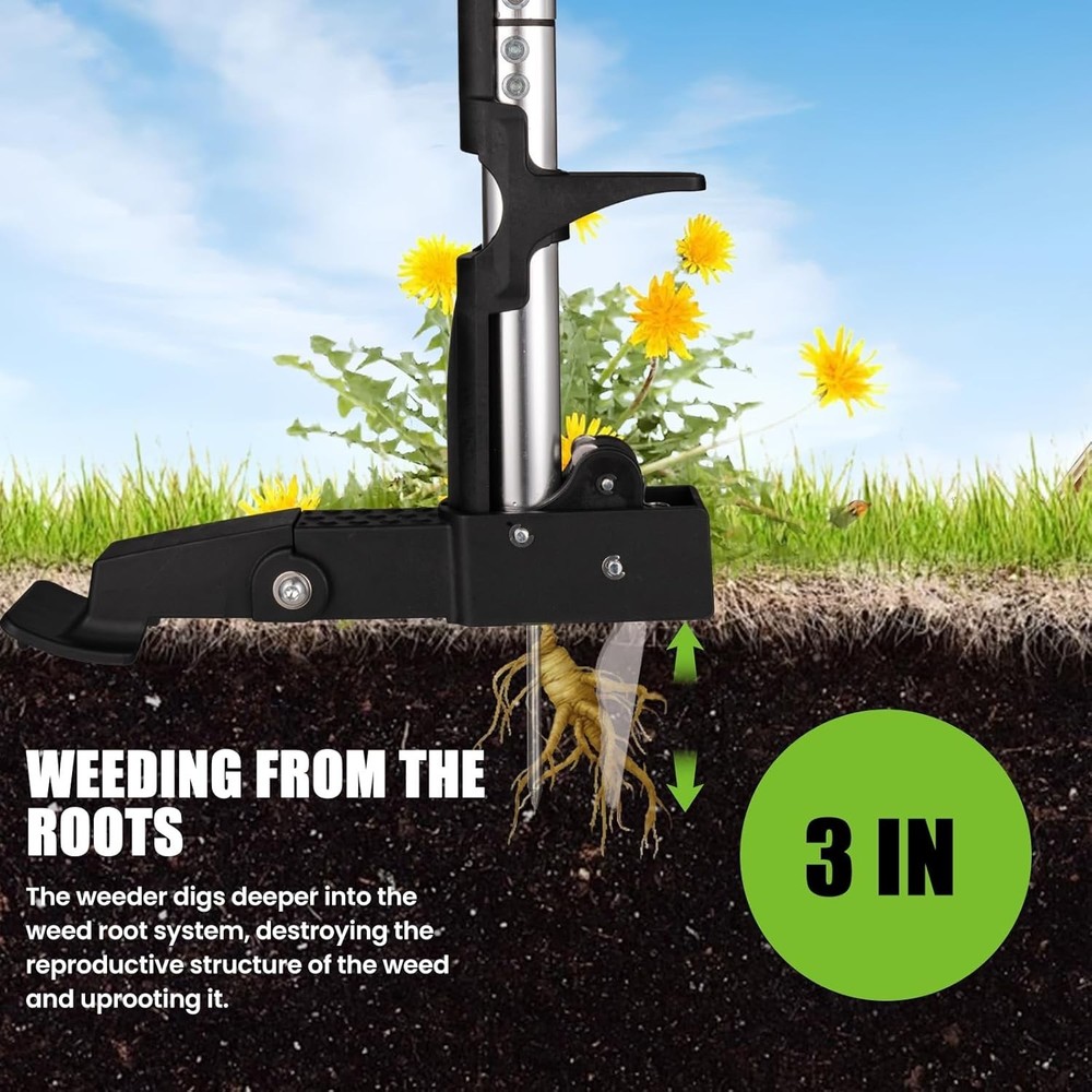 Weeder Puller Tool Stand Up Weed Tool with Long Handle Garden Weed Remover Tool