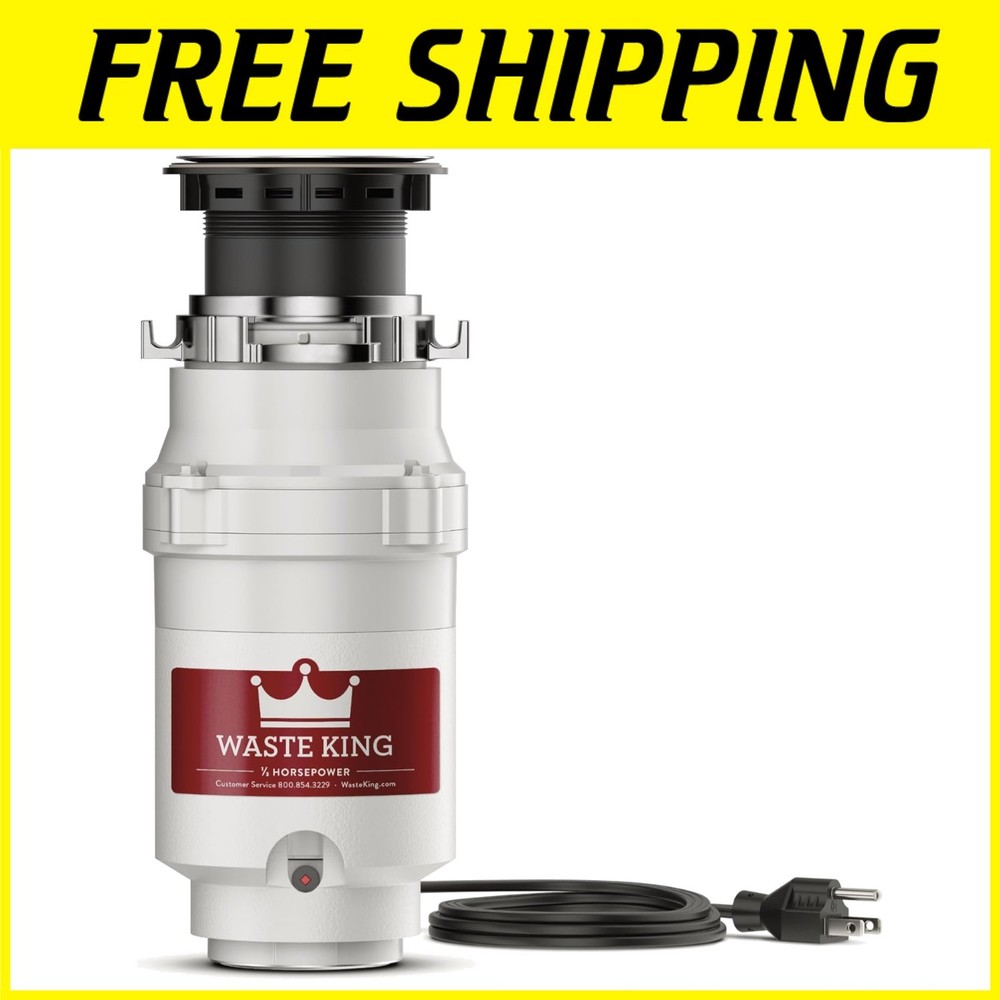 Compact Kitchen Garbage Disposal with Power Cord