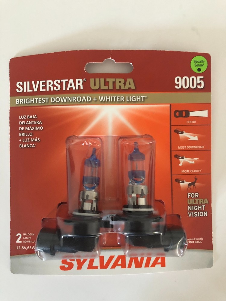 NEW - Sylvania 9005 Silverstar ULTRA NIGHT VISION Halogen Headlight Bulbs 2Pack