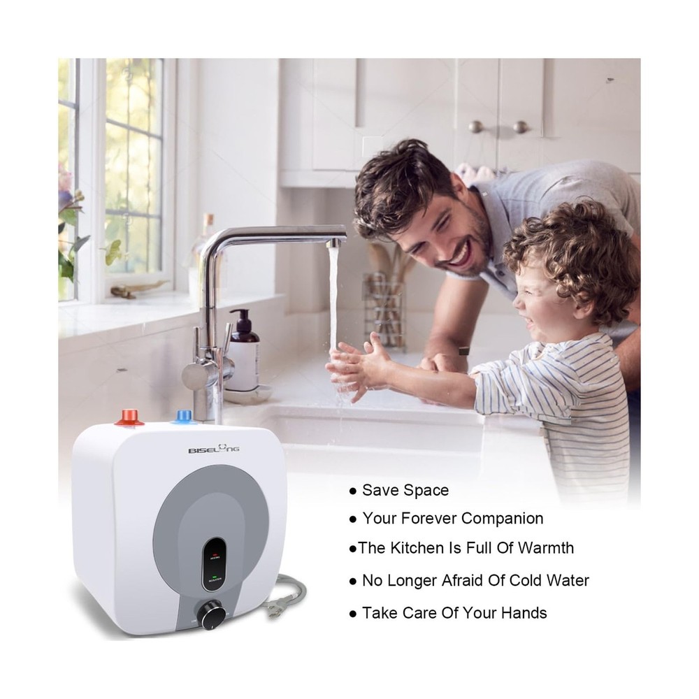 110V-120V 1440-1500W Small Under Sink Tank 2.5 Gallon Water Heater Hot Storag...