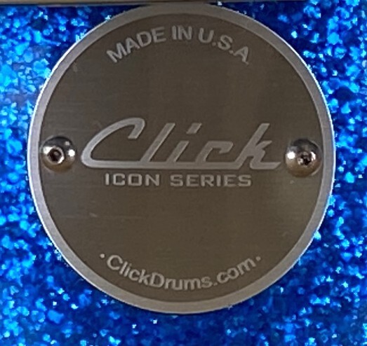 Click Icon 5x6 6ply Maple Tom Tom Blue Sparkle