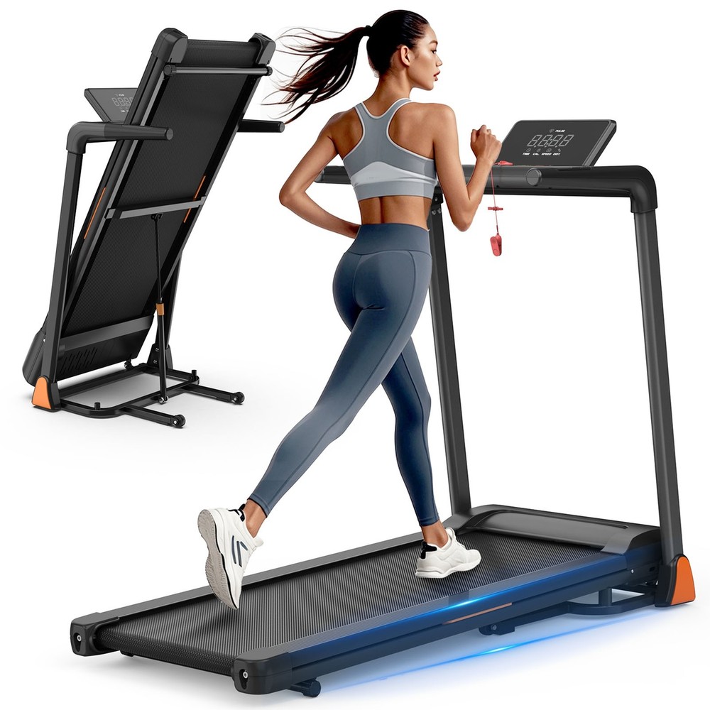 3.5 HP Folding Treadmill 330 lb Space-Saving Foldable Design for Apartments