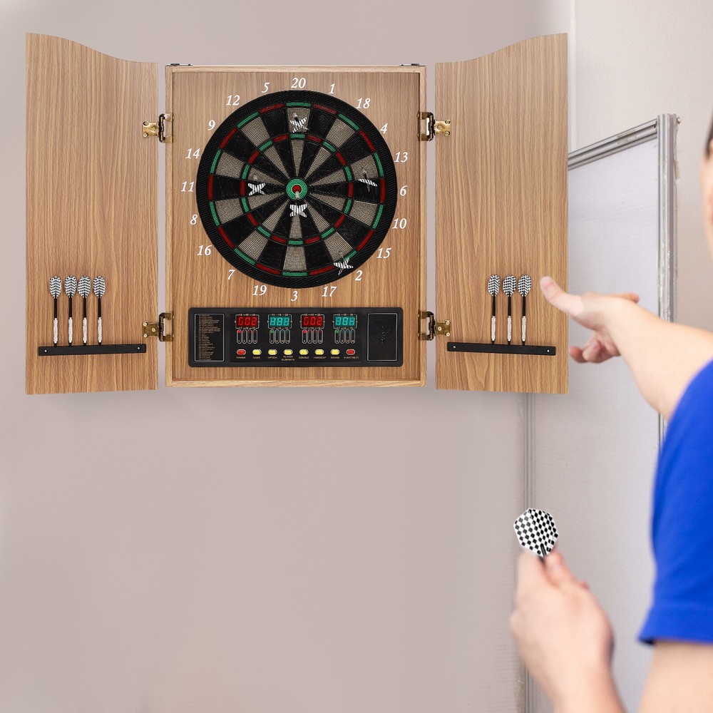 Foldable Dartboard Cabinet Electronic Dart Machine Electronic Scoring Dartboard