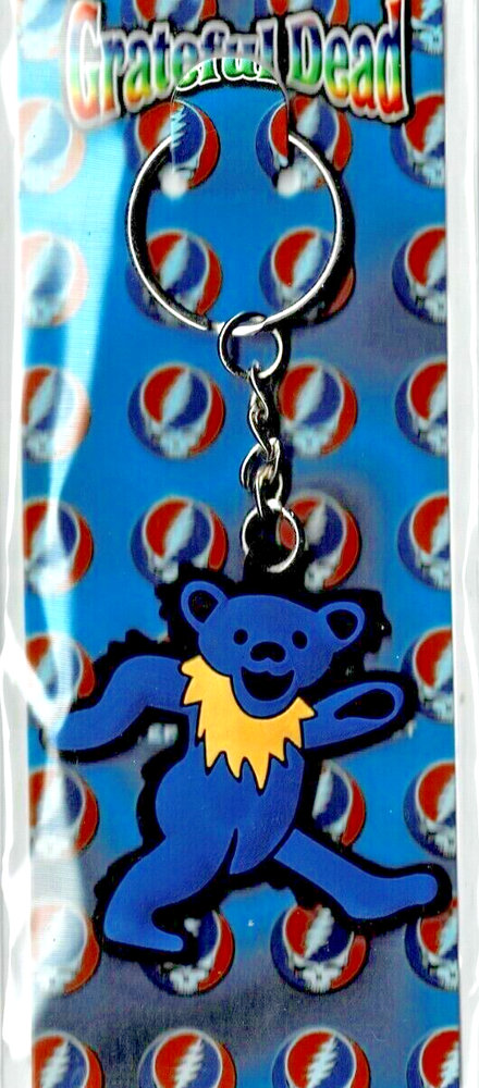 GRATEFUL DEAD - OFFICIALLY LICENSED - DANCING BEAR RUBBER KEY CHAIN
