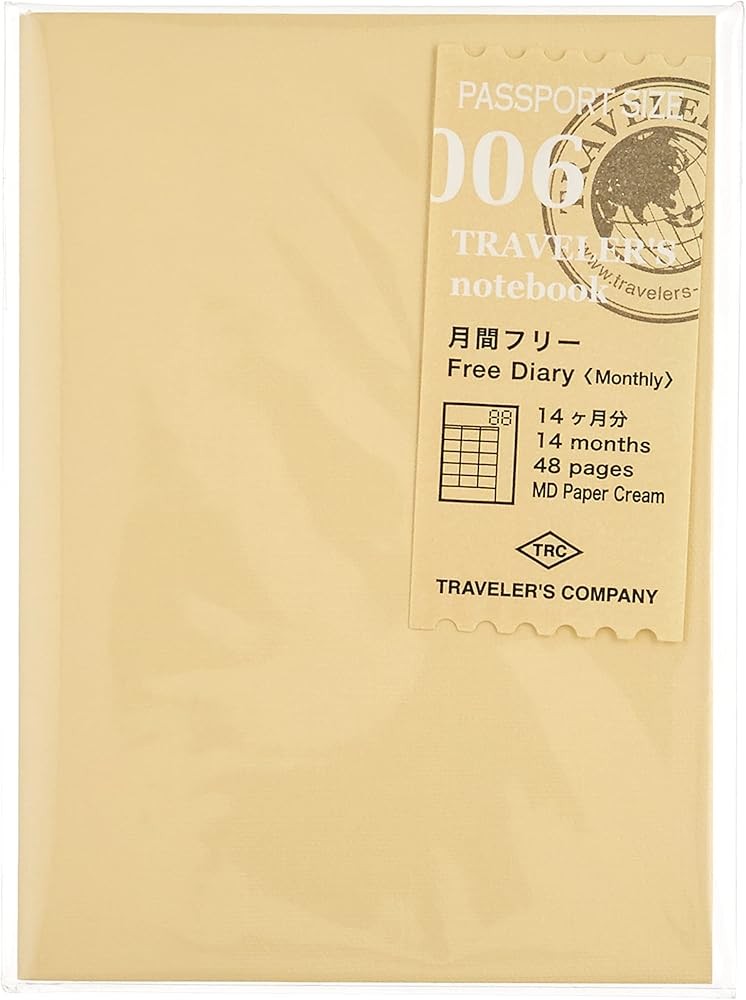 Midori Traveler's Notebook Passport Size Monthly Diary