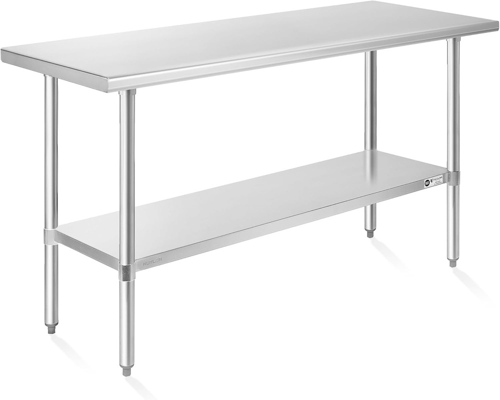 Members Mark Work Table with 49 Stainless Steel Top