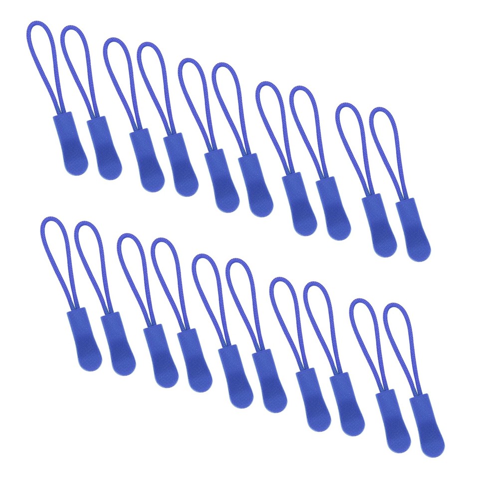 Zipper Pulls Tab 25 Pack Blue Purple Premium Replacement for Luggage Backpacks