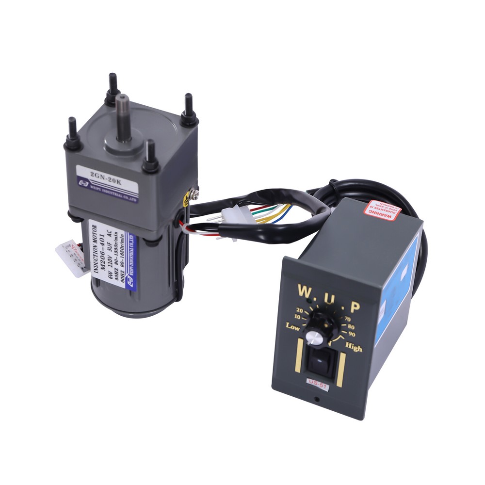 110V Adjustable Speed Gear Motor with Speed Controller and Low Noise
