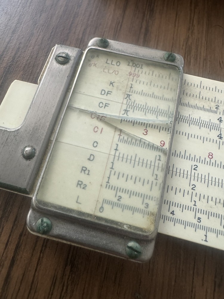 Frederick Post Co. Versalog 1460 Hemmi Slide Rule w/Leather Case