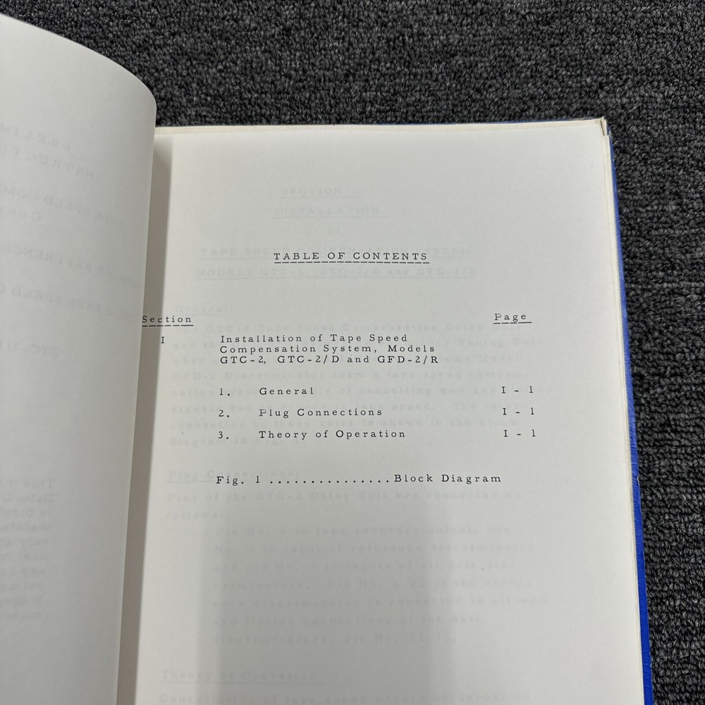Data-Control GFD-2/R, GTC-2 & GTC-2D Tape Speed Compensation System Instruction