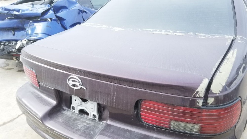 96 CHEVY IMPALA SS REAR TRUNK DECKLID ASSEMBLY WITH SPOILER MAROON