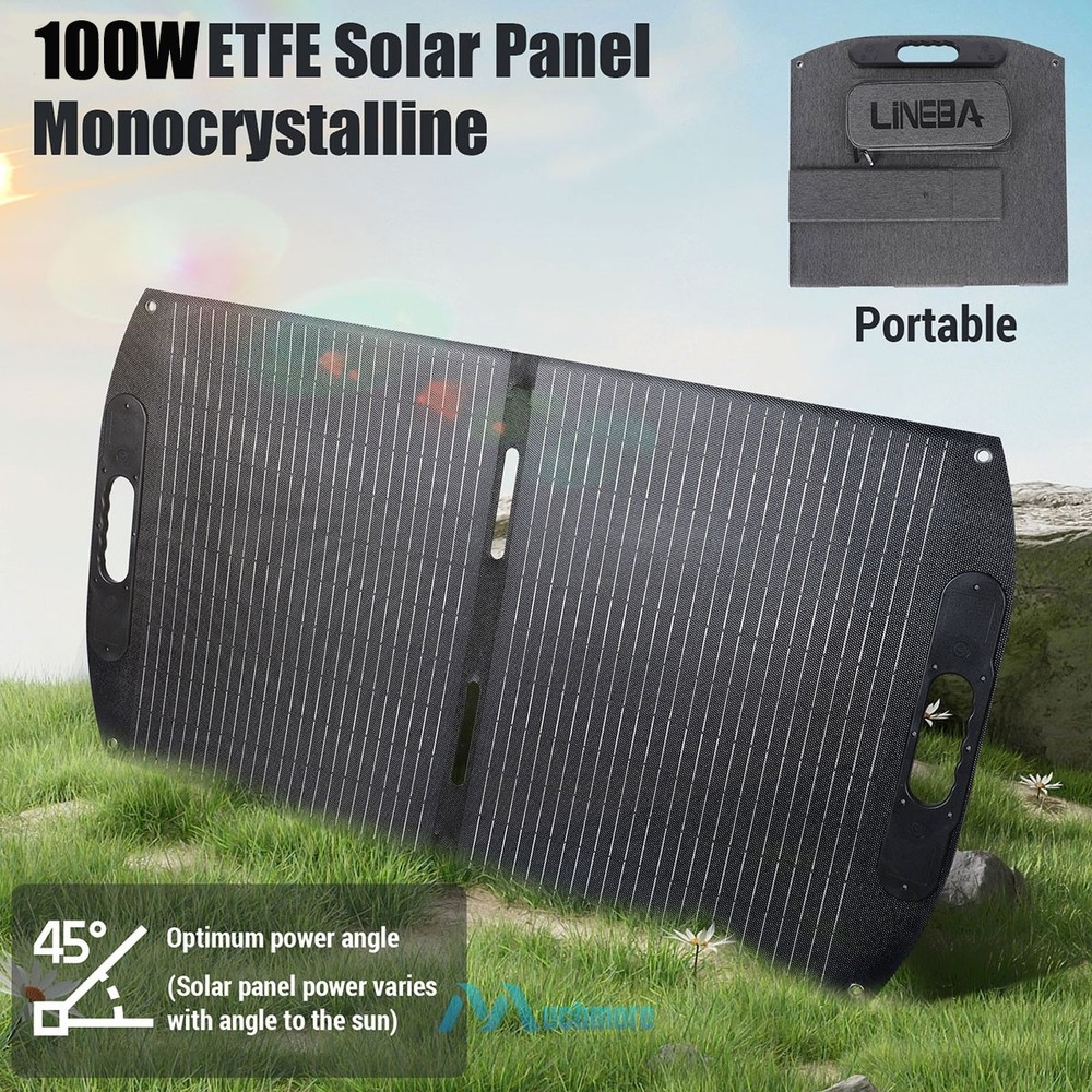 100W 200W Portable Foldable Solar Panel Self-supporting IP68 for Camping RV Boat