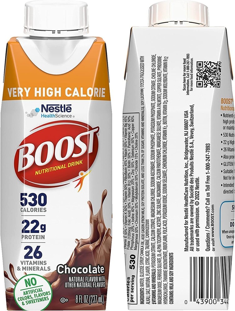BOOST Very High Calorie Nutritional Drink Variety Pack, 12 Count – 4...