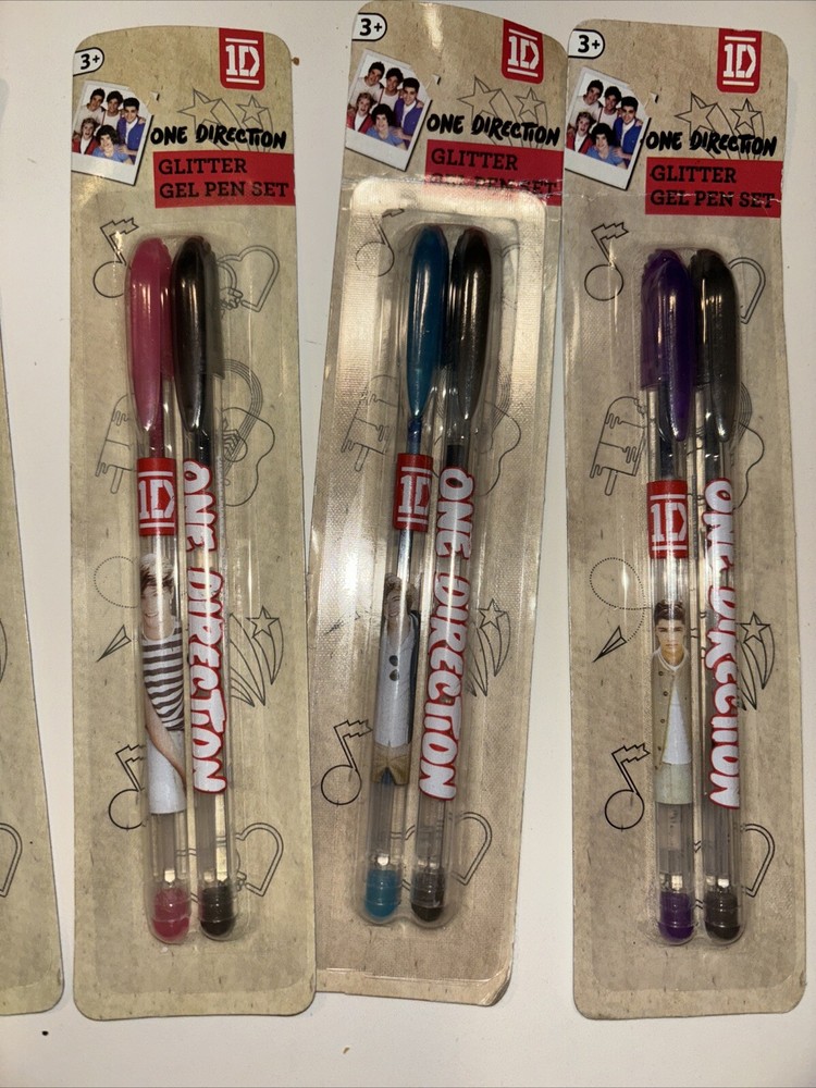 One Direction Glitter Gel Pen Set (5) & Mini Notebook (2)