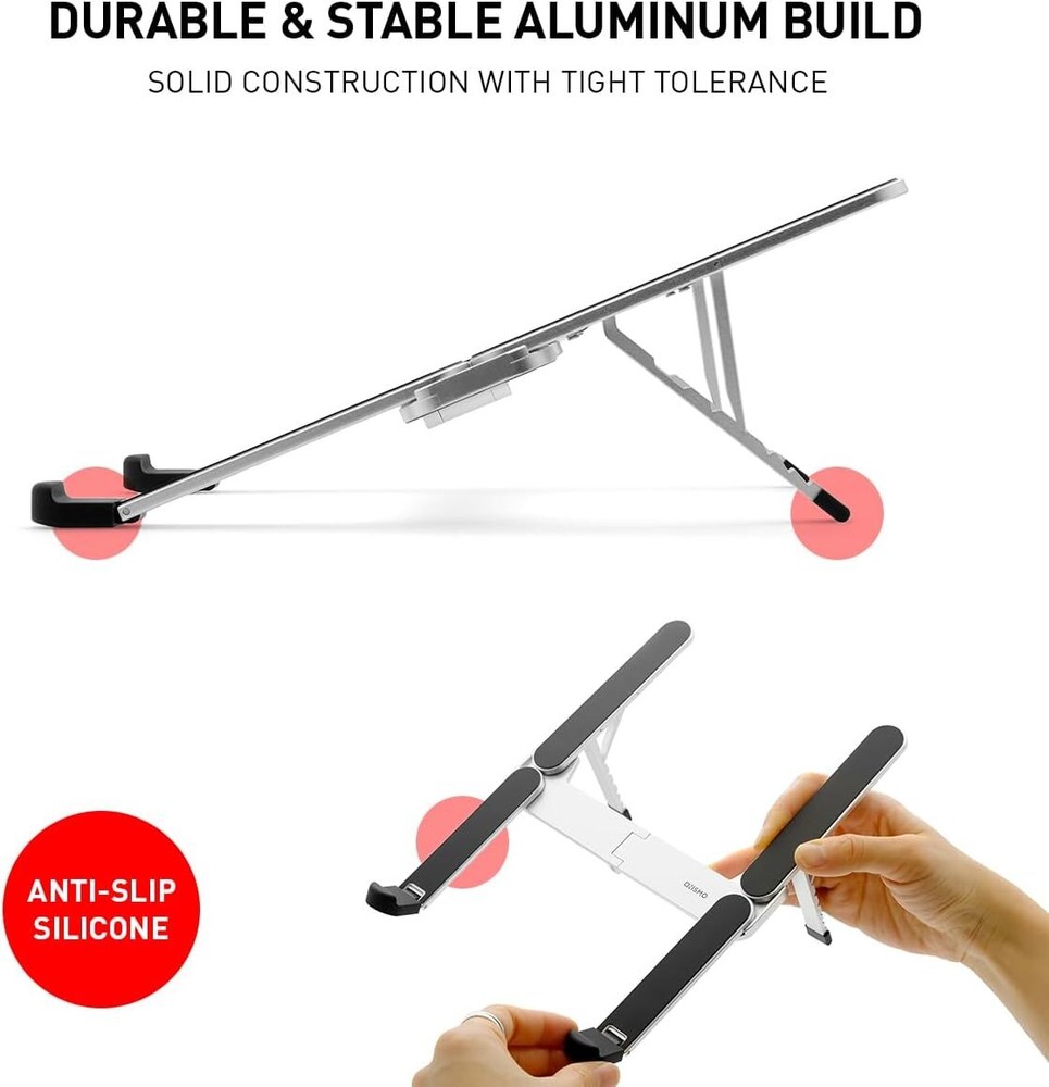 Laptop Stand - Foldable, Adjustable, Ergonomic Aluminum with 5-Level...