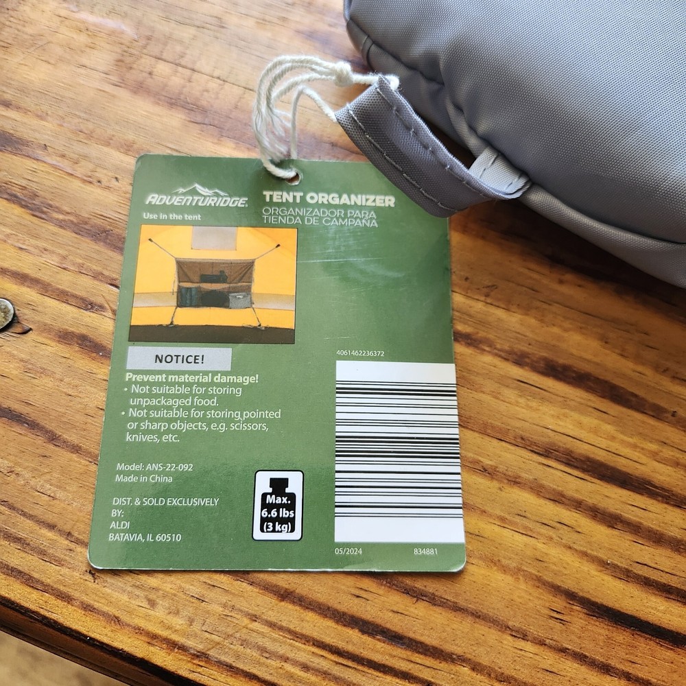 Packable Tent Organizer Camping Gear
