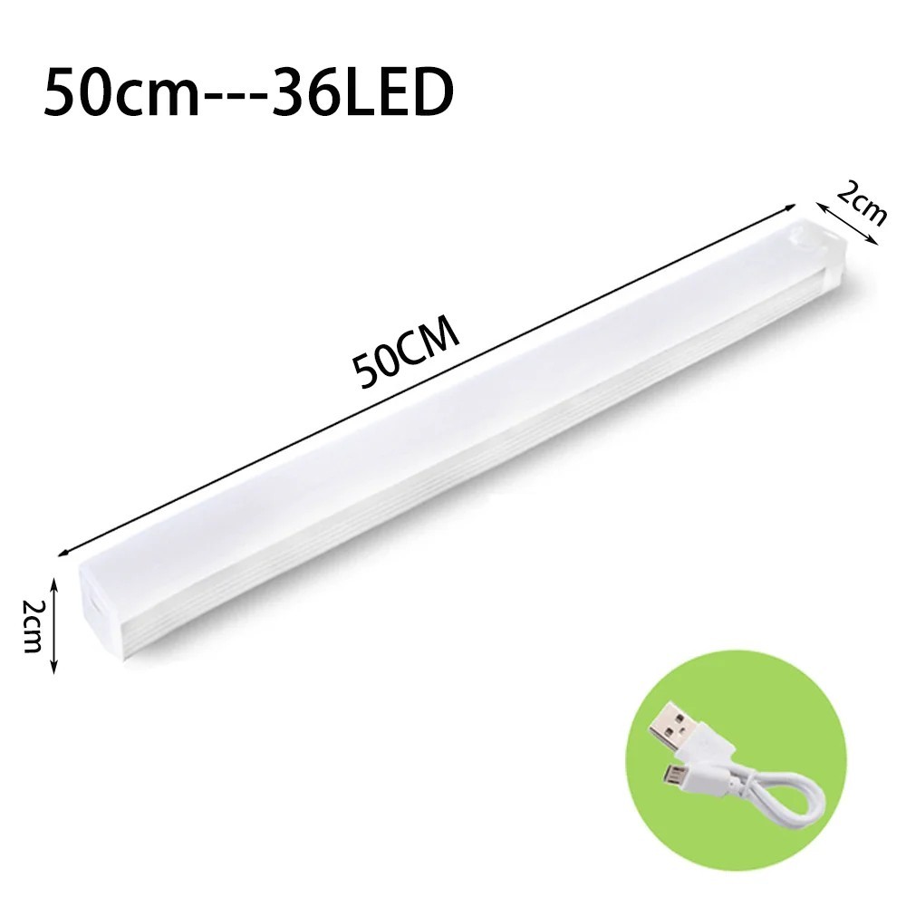 LED Motion Sensor Under Cabinet Closet Light USB Rechargeable Kitchen Strip Lamp