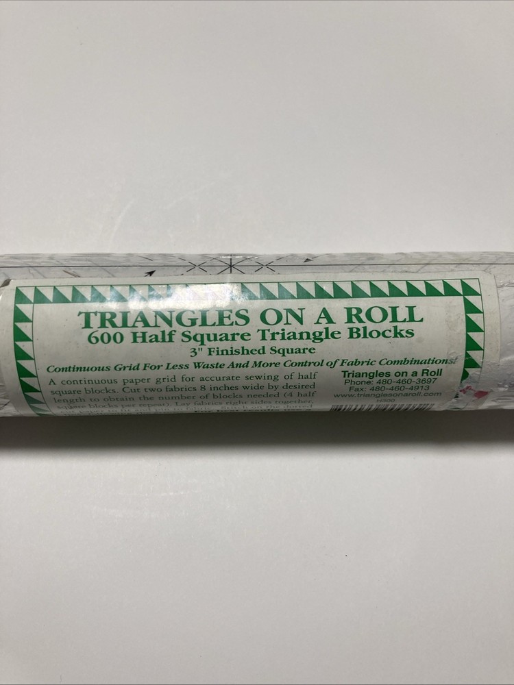 Triangles on a Roll 600 Half Square Triangle Blocks 3" Finished Square