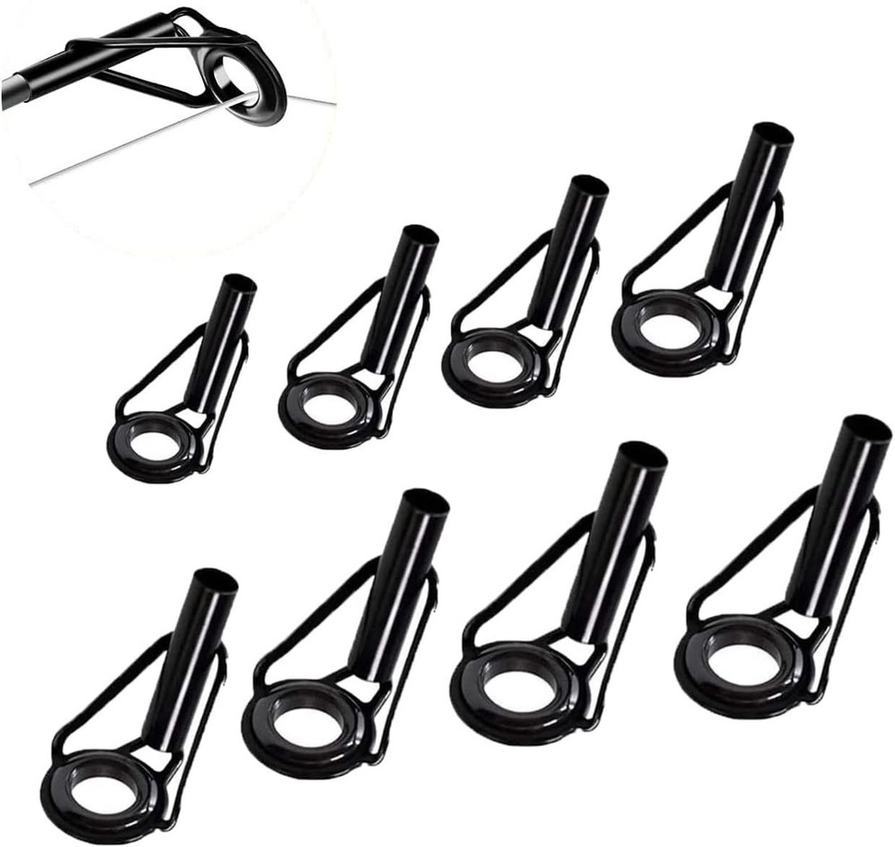 Essential 8-Pc Micro Fishing Rod Tip Replacement - Lightweight & Wear-Resistant