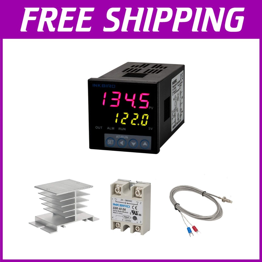 High Voltage PID Controller Kit with SSR and Thermocouple