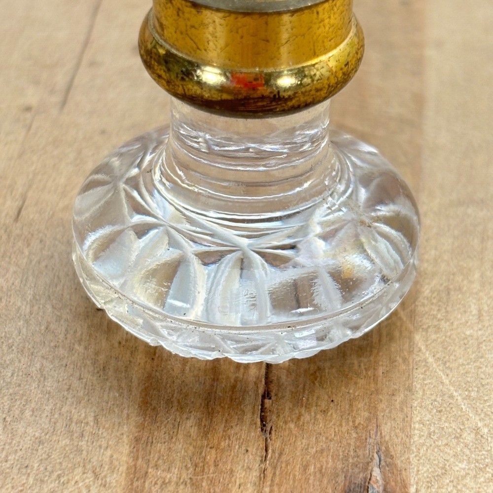Single Pressed Glass Drawer Pull, 1-3/8"dia