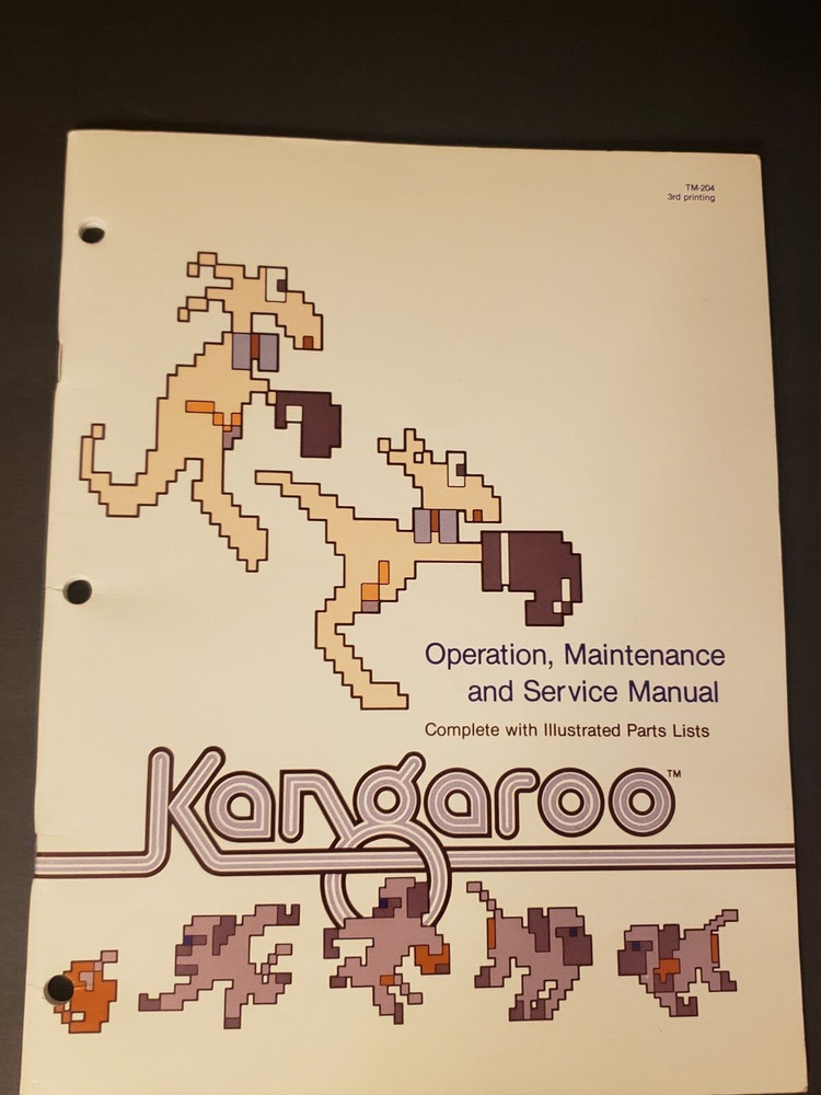 Original 1982 Atari Kangaroo Coin-op Video Arcade Game Ops Manual & Schematics