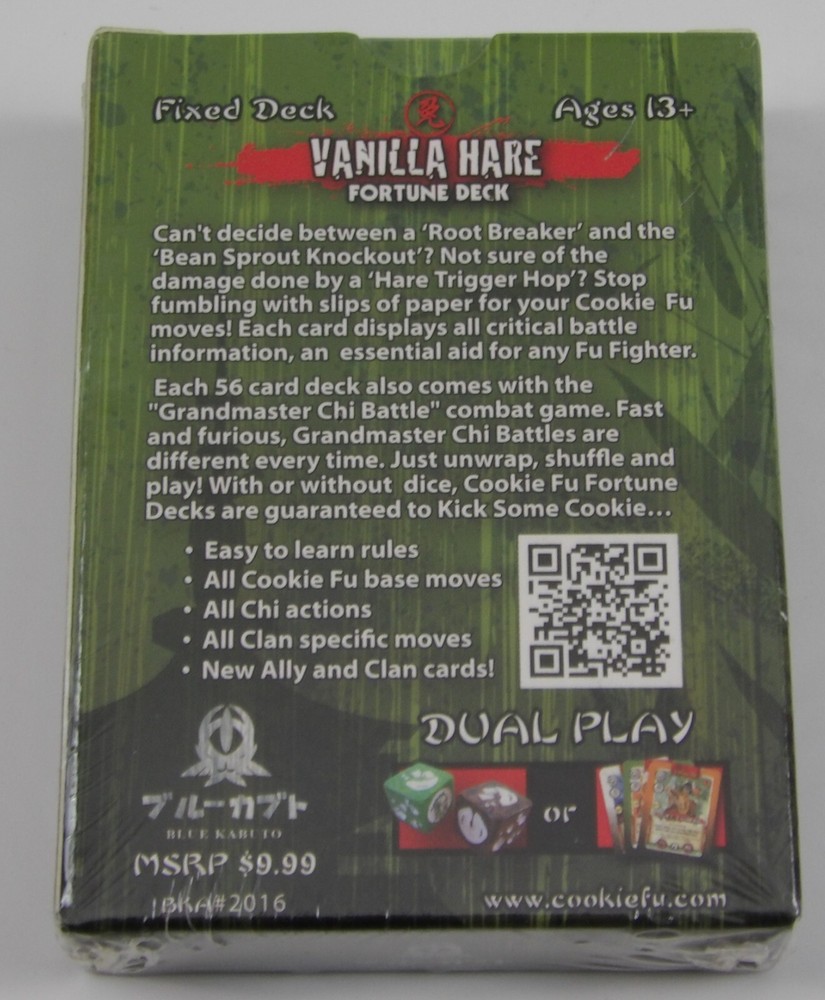 Cookie Fu Vanilla Hare Fortune Deck NEW SEALED Grandmaster Chi Battles 2011