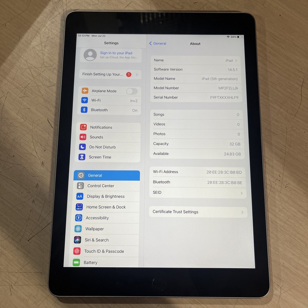 APPLE IPAD MP2FLL/A 32GB
