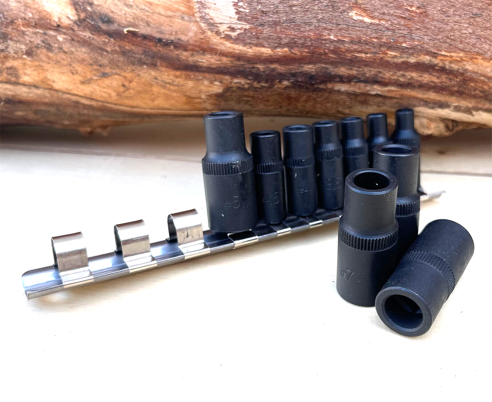 10pc Thread Repair Tap Socket Set Holder Square Sockets 1/4 & 3/8 Dr. M1.5- M14